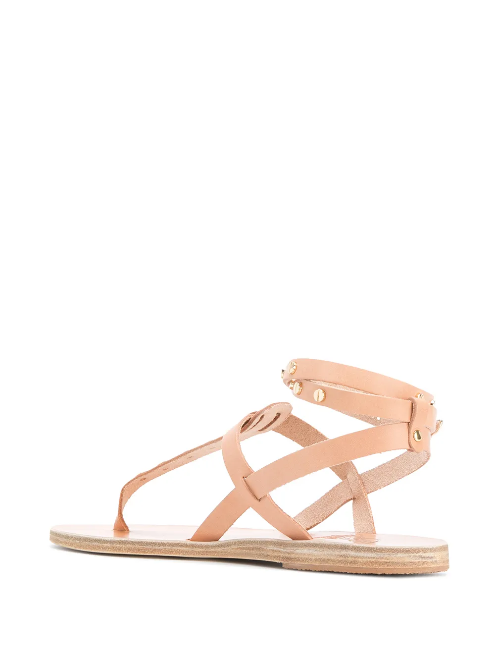 Сандалии с Т-образным вырезом и заклепками Ancient Greek Sandals, нейтральный — фото 3