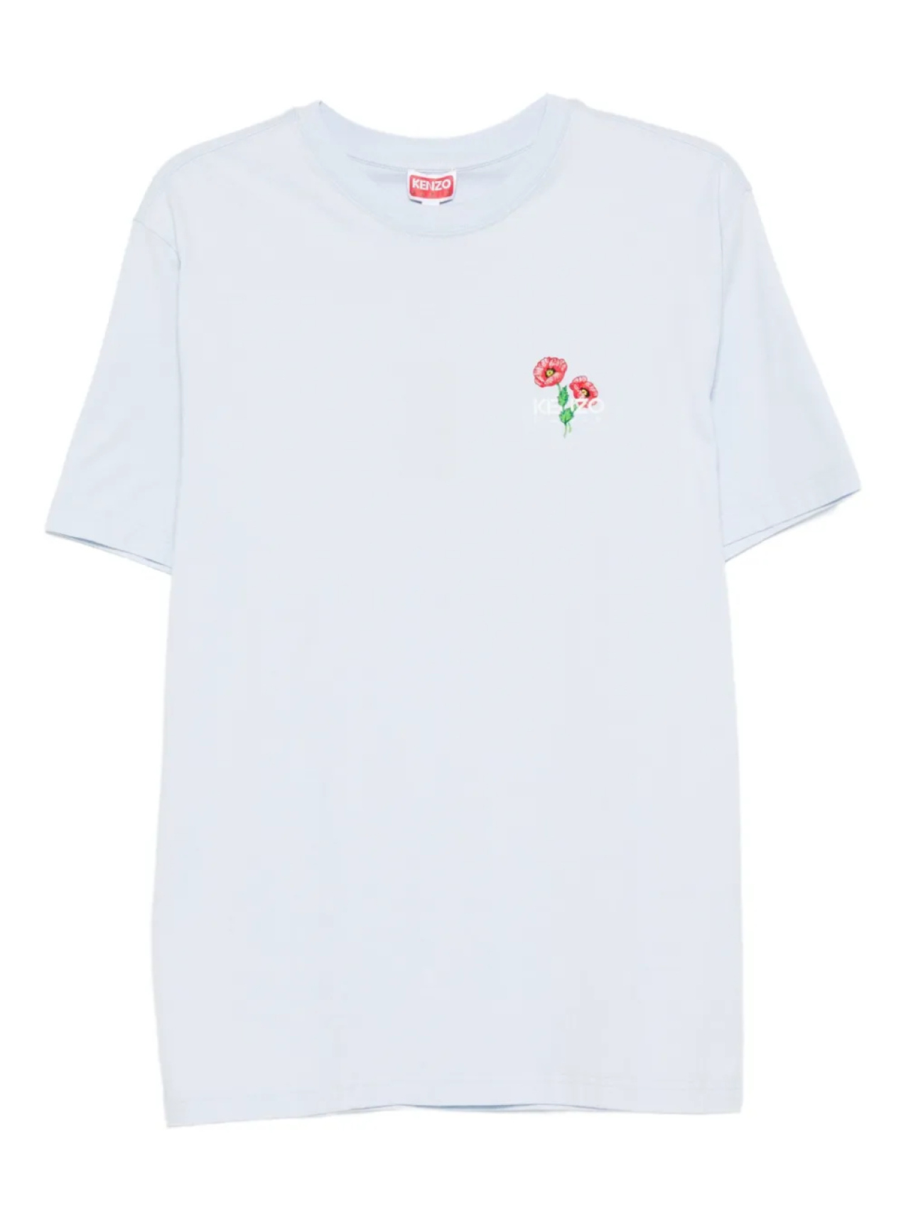 

Футболка с вышитыми цветами Kenzo, синий