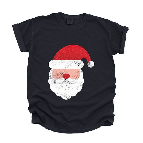 

Футболка с принтом Santa face glitter Simply Sage Market, Black, Черный, Футболка с принтом Santa face glitter Simply Sage Market, Black