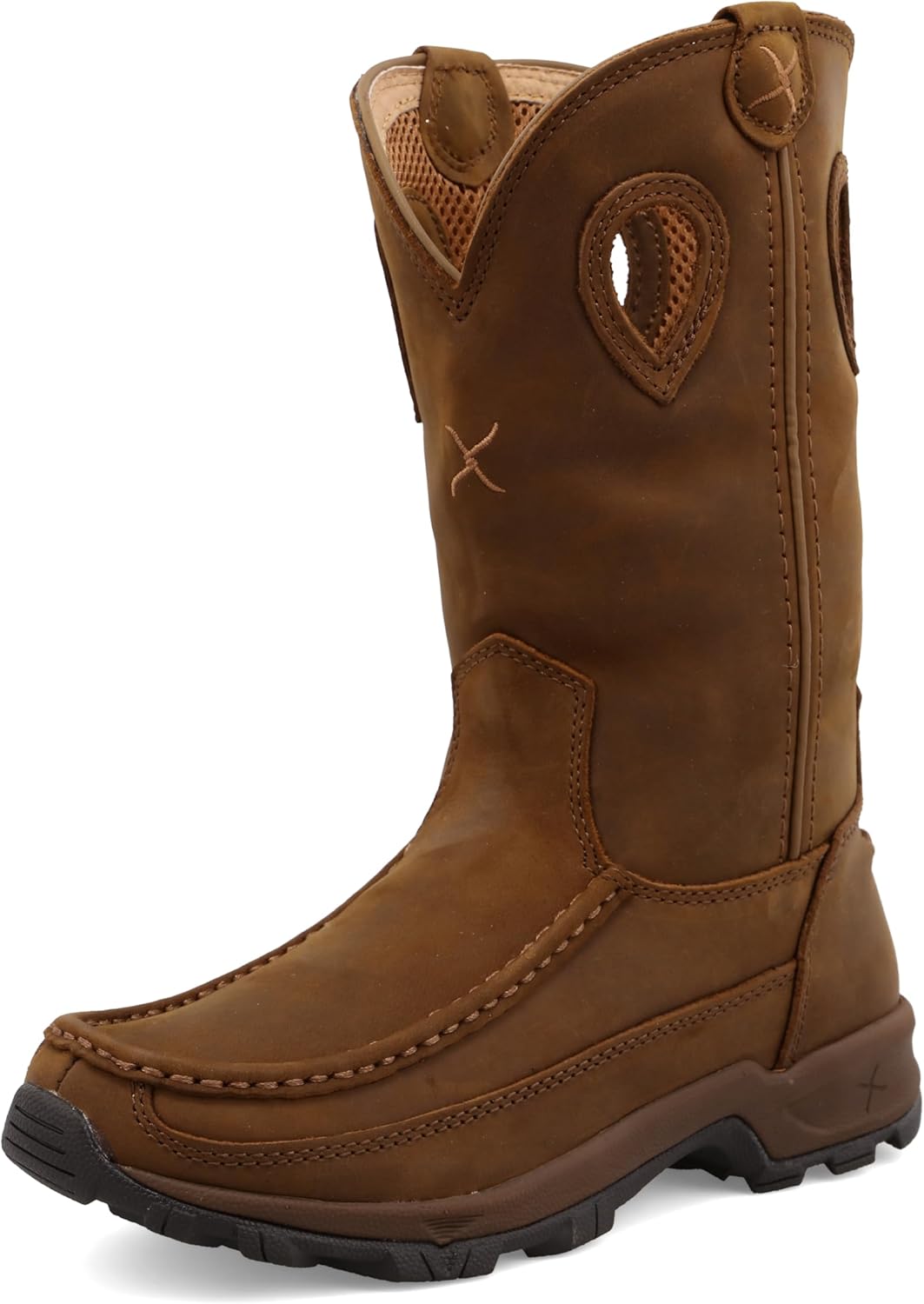 

Мужские повседневные ковбойские кроссовки Twisted X в стиле Hooey Loper, светло-серые, 11 Distressed Saddle