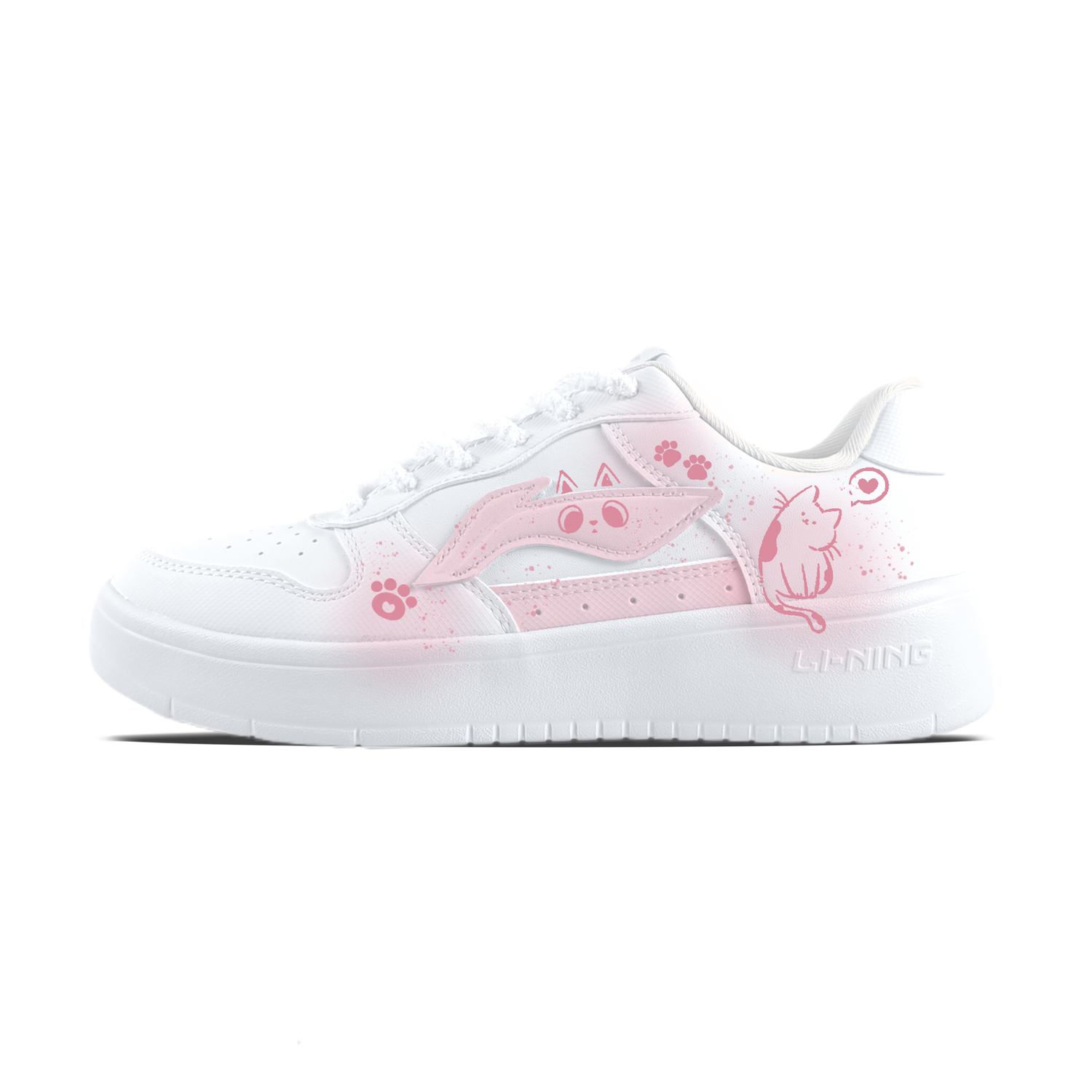 

Плавающие ботинки Li Ning Floating Boat с противоскользящей амортизацией, легкие, низкие, для скейтбординга, унисекс., белый