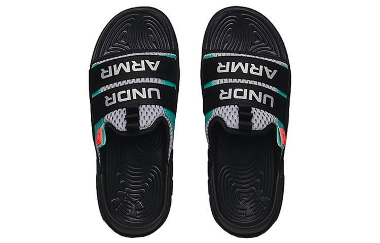 UA Лунный Новый год шлепанцы мужские черные/серые Under Armour — фото 4