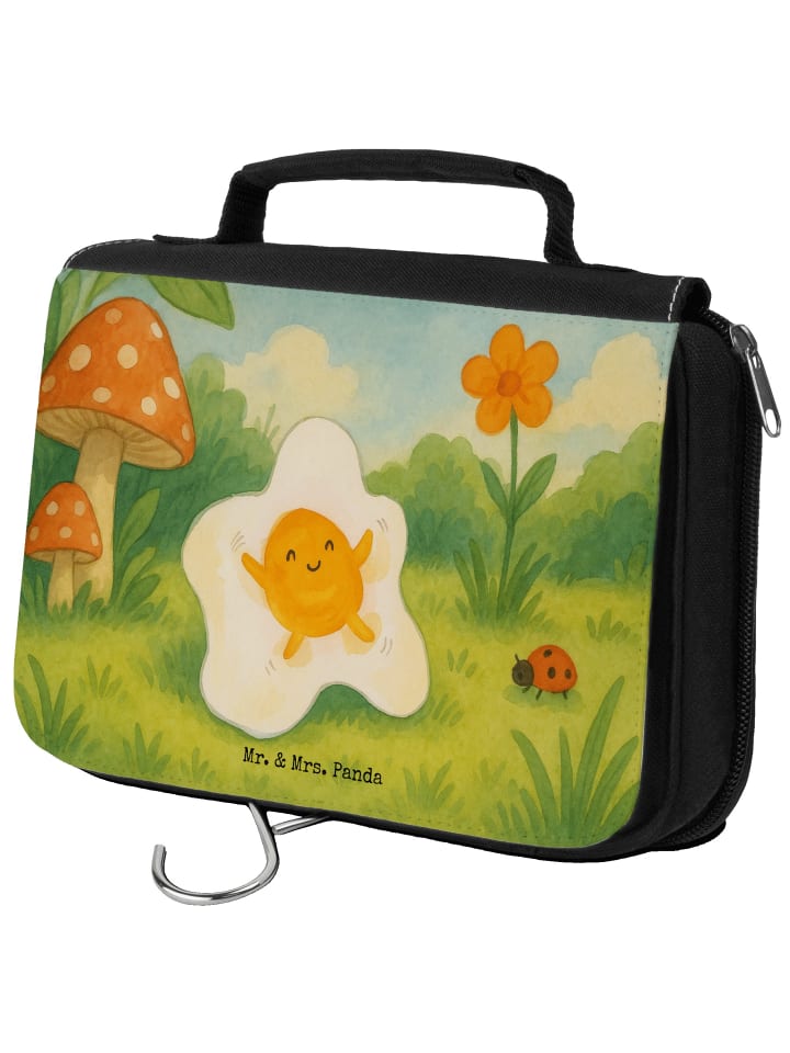 

Mr. & Mrs. Panda Косметичка с рисунком в виде жареного яйца, без слогана, белого цвета