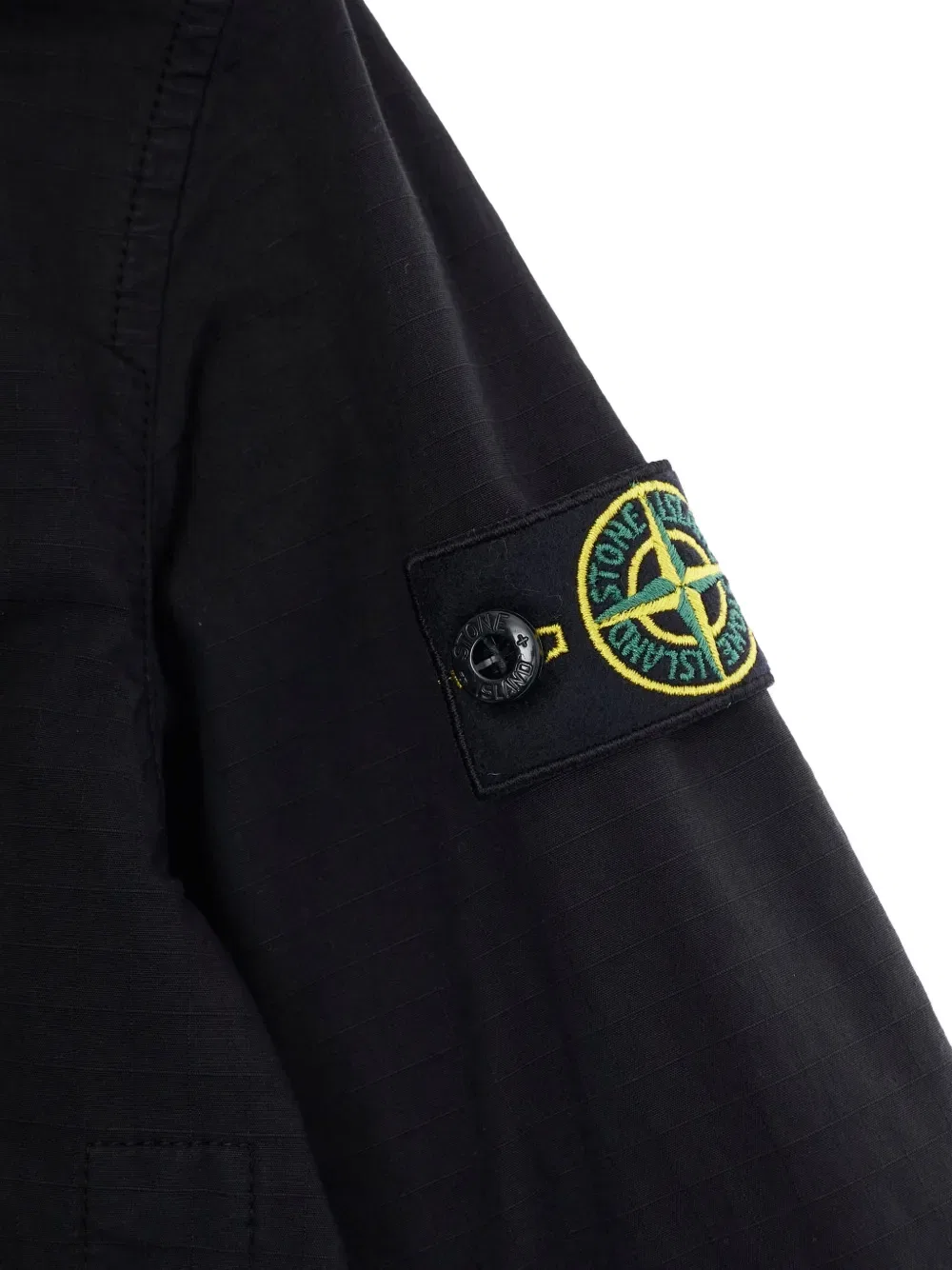 Куртка с капюшоном и карманами Stone Island Junior, черный — фото 3
