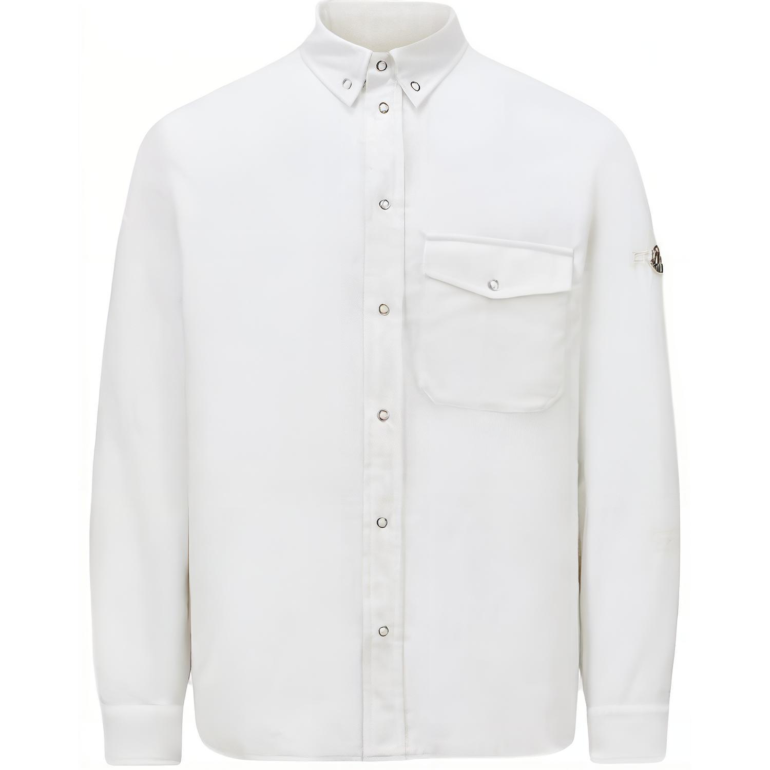 

MONCLER GENIUS Пуховик-рубашка Moncler X Fragment Hiroshi Fujiwara, White