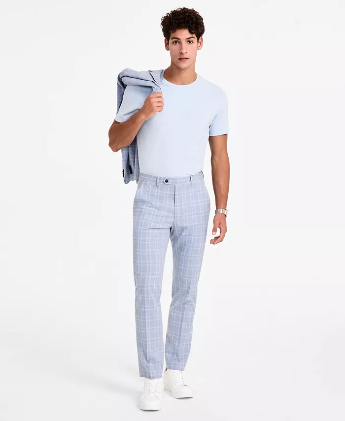 

Мужские классические брюки в клетку Slim-Fit Alfani, синий