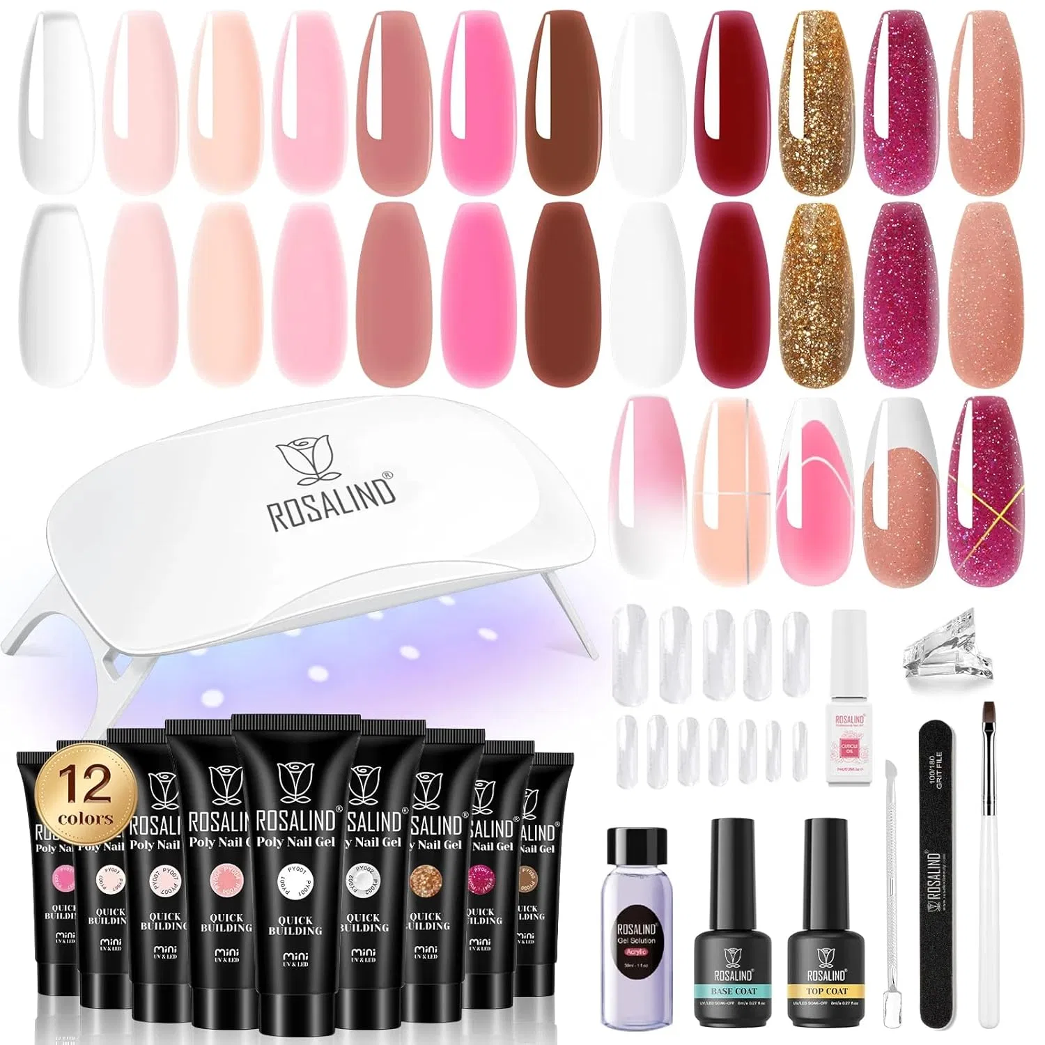 Набор для полигеля «Acrylic Gel» из 12 цветов от ROSALIND Rosalind, Set 03