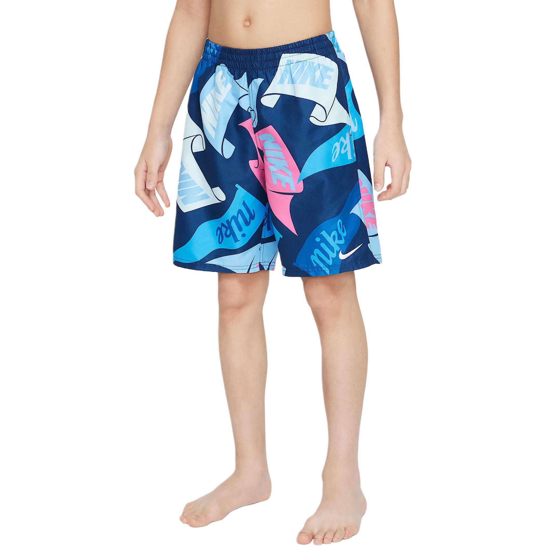 

Детский купальник Swoosh Midnight Marine для подростков Nike, темно-синий