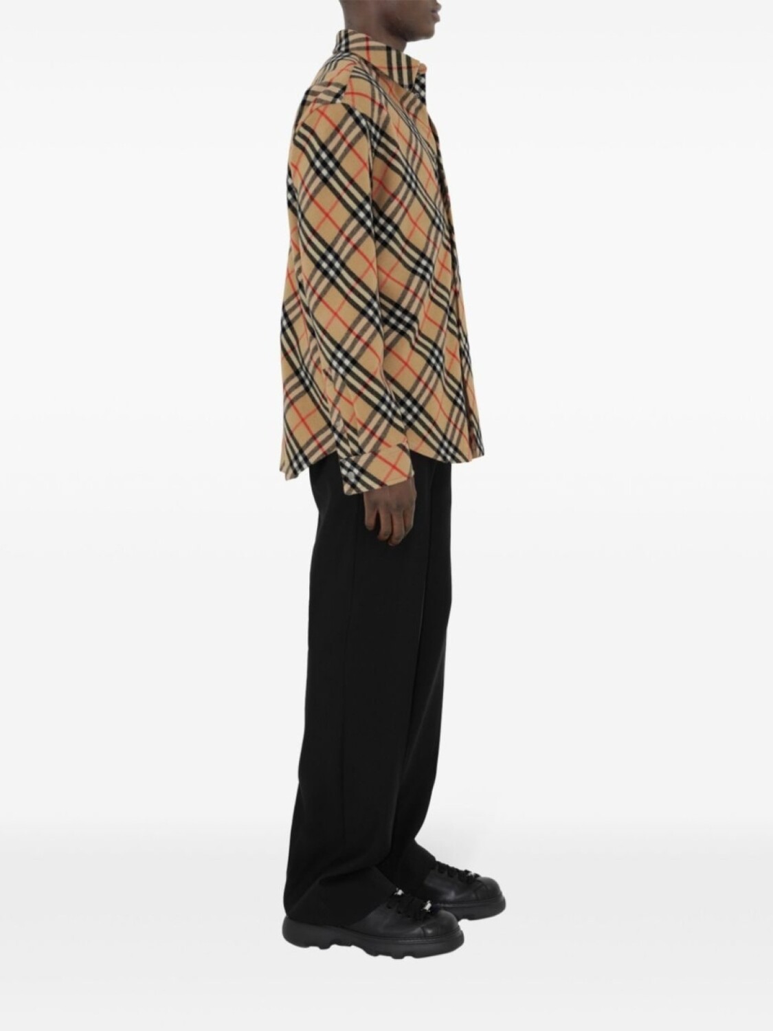 Рубашка Burberry шерстяная Vintage Check, нейтральный цвет — фото 3
