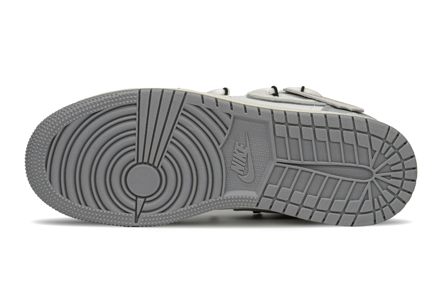 Кроссовки Air Jordan 1 Vintage Basketball Shoes Women's Low-Top Gray White — фото 4