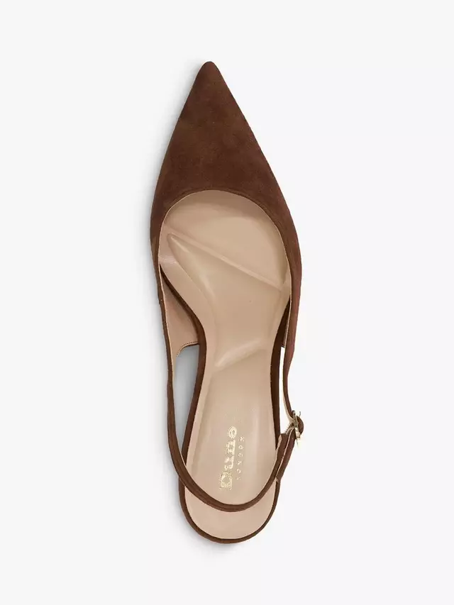 Туфли-лодочки Dune Celinna Suede Heeled Slingback Pointed, цвет chestnut — фото 2