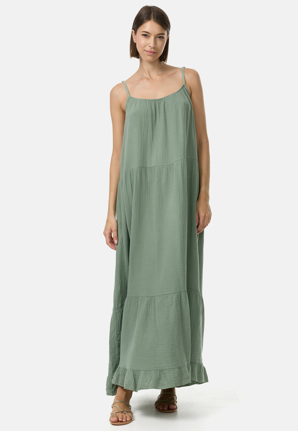 

Платье PM SELECTED Musselin Maxi, оливковый