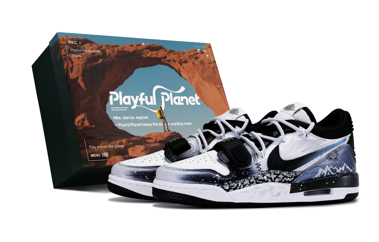 

Jordan Air Legacy Ice Island устойчивые к истиранию детские баскетбольные кроссовки Black Gray Blue для подростков