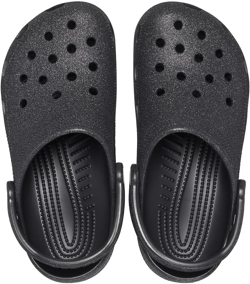Унисекс сабо Crocs Classic с блестками, черный — фото 3