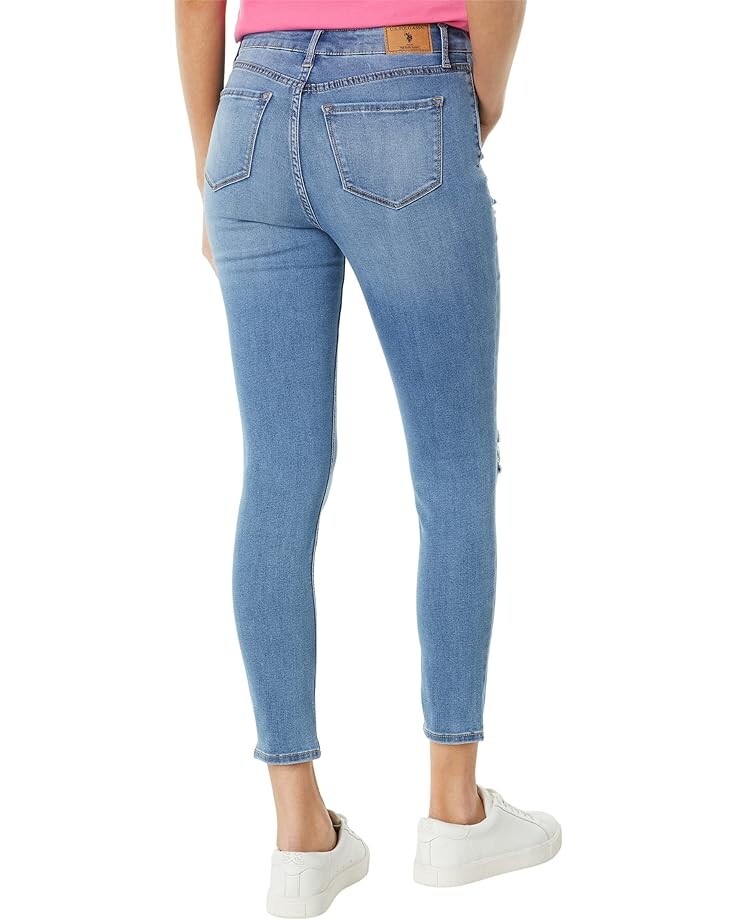 

Джинсы U.S. POLO ASSN. High-Rise Destructed Stretch Denim Jeggings in Medium Enzyme Wash, цвет Medium Enzyme Wash