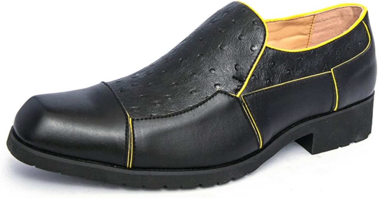 

Мужские лоферы, стильная официальная обувь - элегантно для работы, официальных мероприятий и повседневной носки Khwfjas, черный