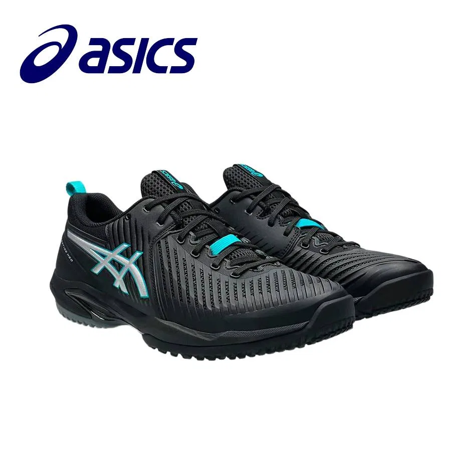 Мужские кроссовки для тенниса «Prestige Neo OC» от ASICS, (001) Black/Pure Silver