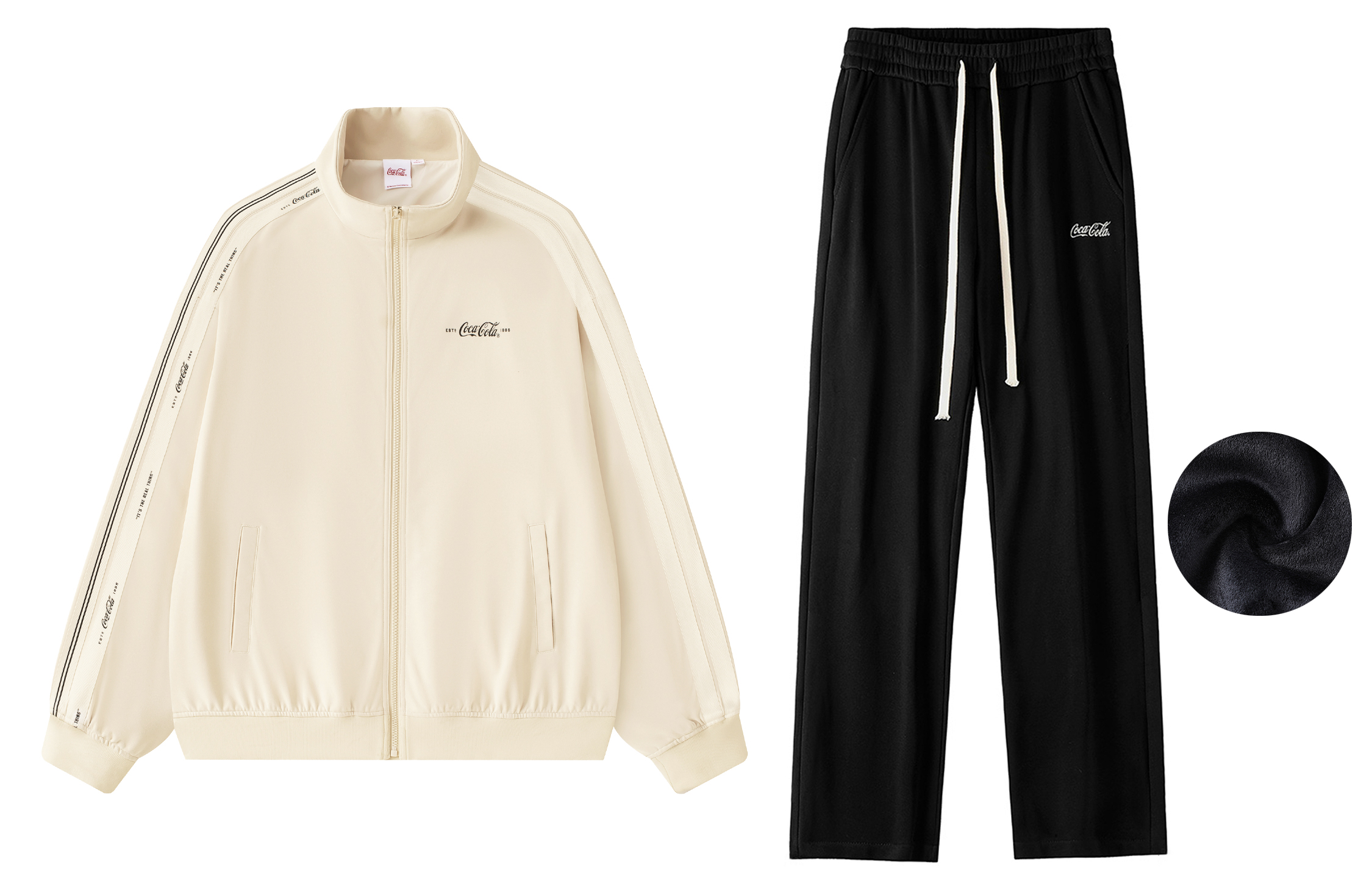 

Комплект повседневных брюк Coca Cola Unisex Coca-Cola, fleece-lined set (априкот+черный)