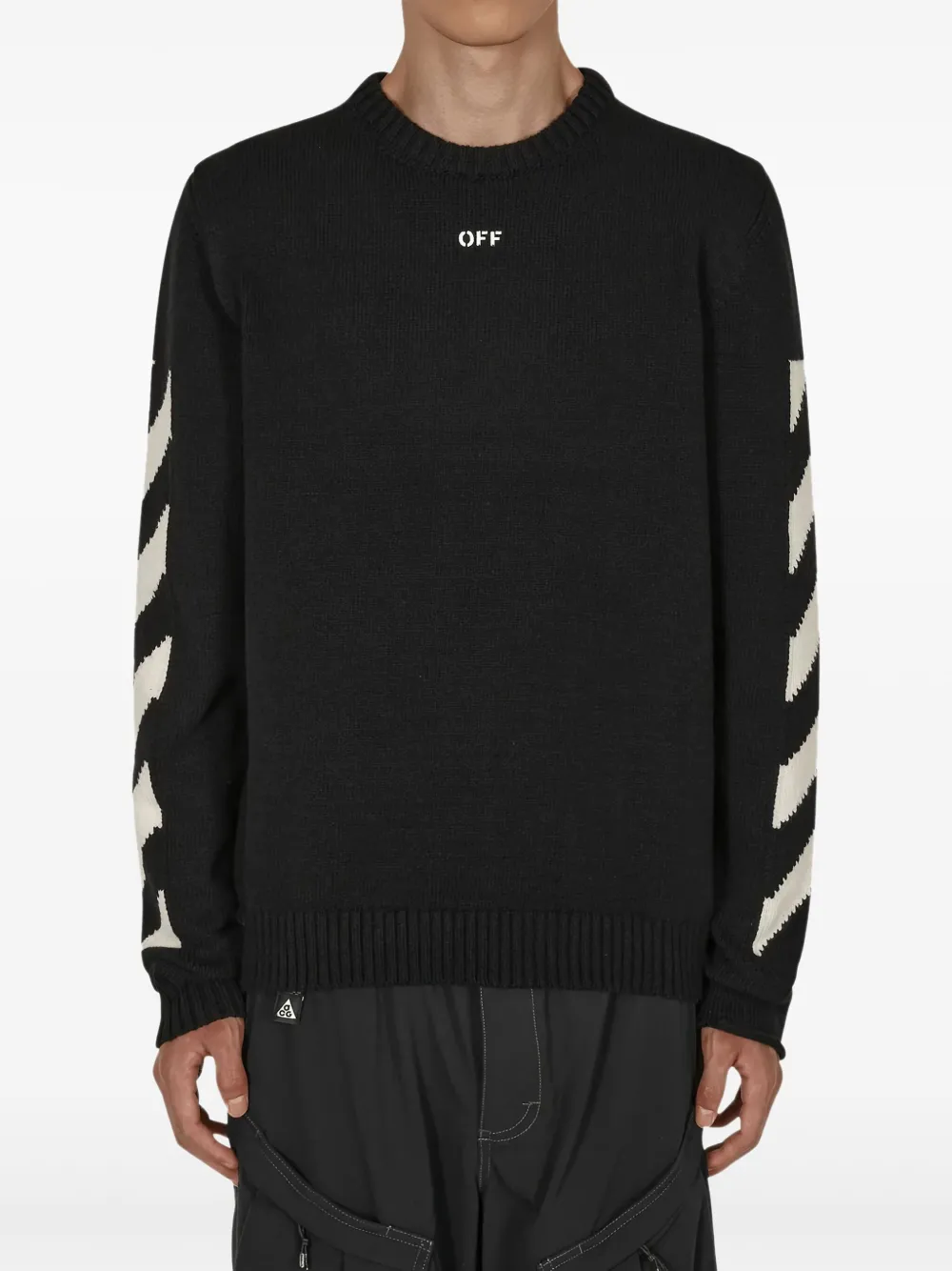 

Свитер Diag Arrow OFF-WHITE, черный
