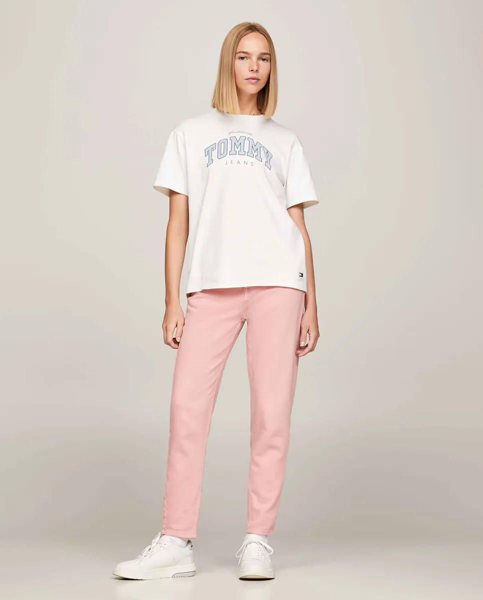 

Женские джинсы mom-fit с ультравысокой посадкой Tommy Jeans, цвет Rosa claro