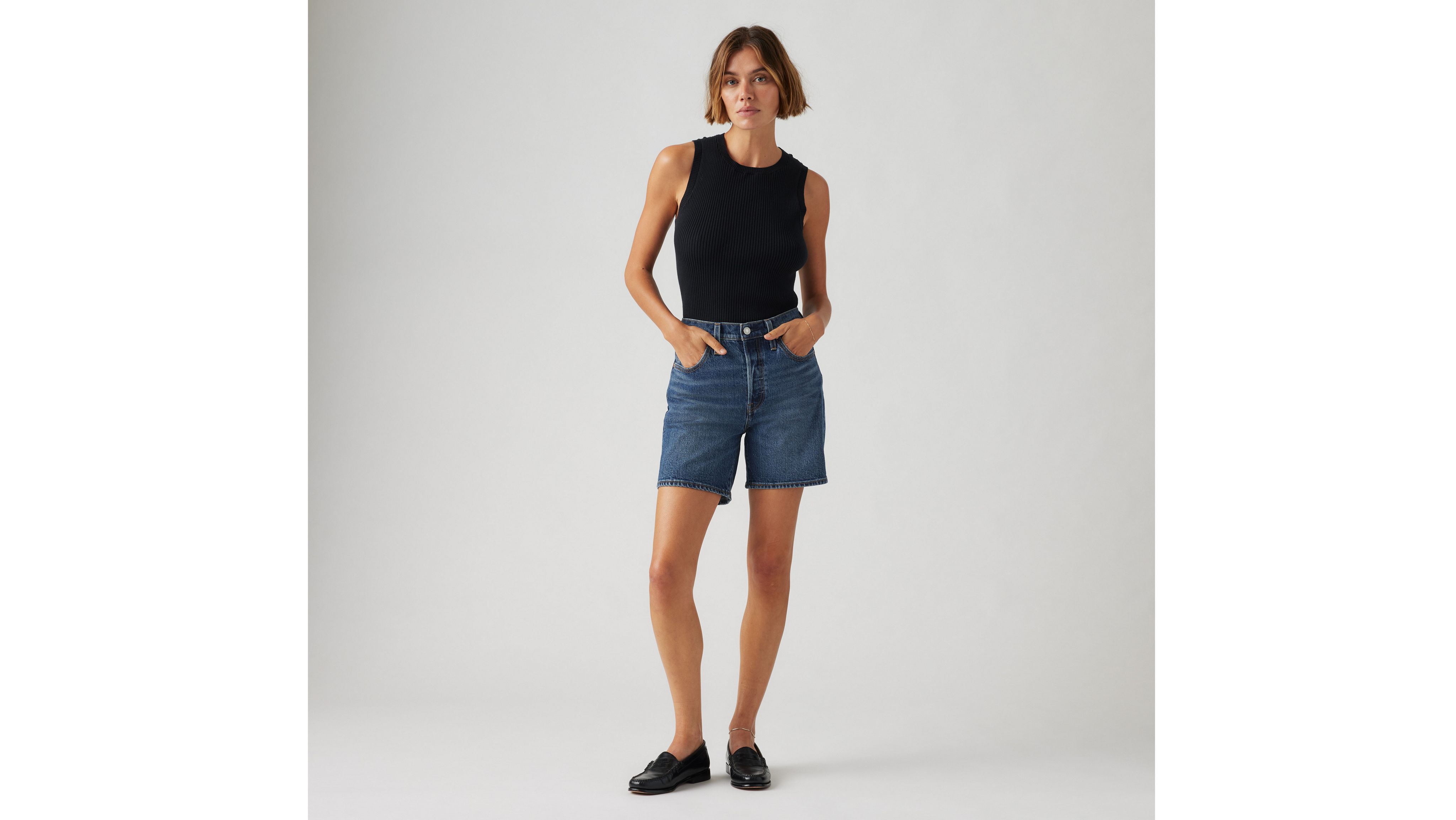 Женские шорты 501 Original Fit с высокой посадкой и длиной до середины бедра Levi's, цвет Broken Midnight - Dark Wash — фото 3