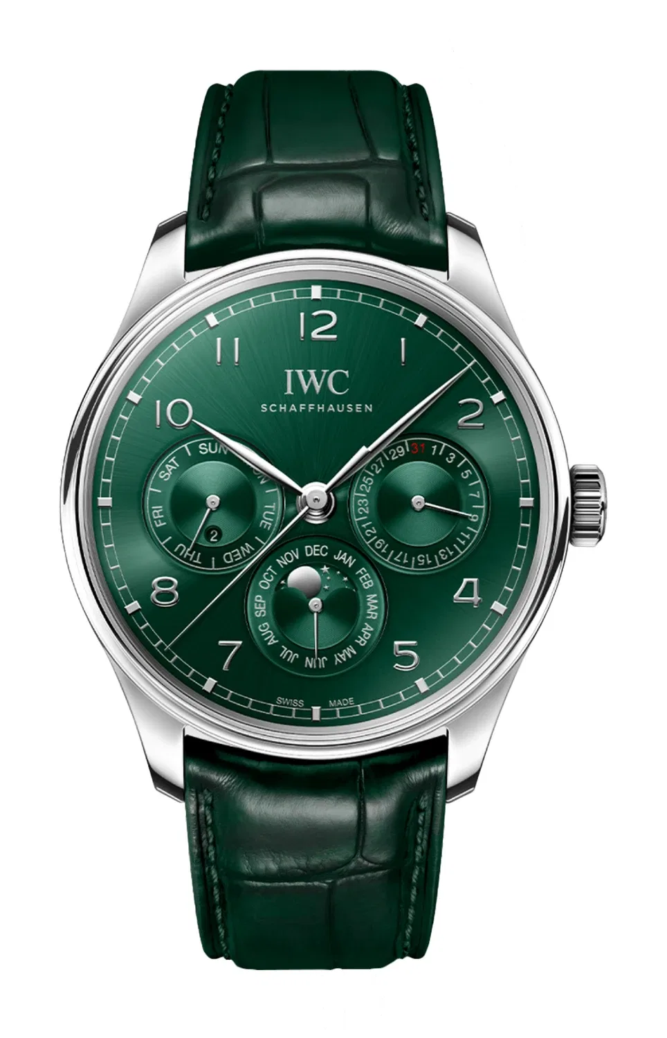 Португезер Вечный Календарь 42 - IW344207 IWC SCHAFFHAUSEN, серебряный
