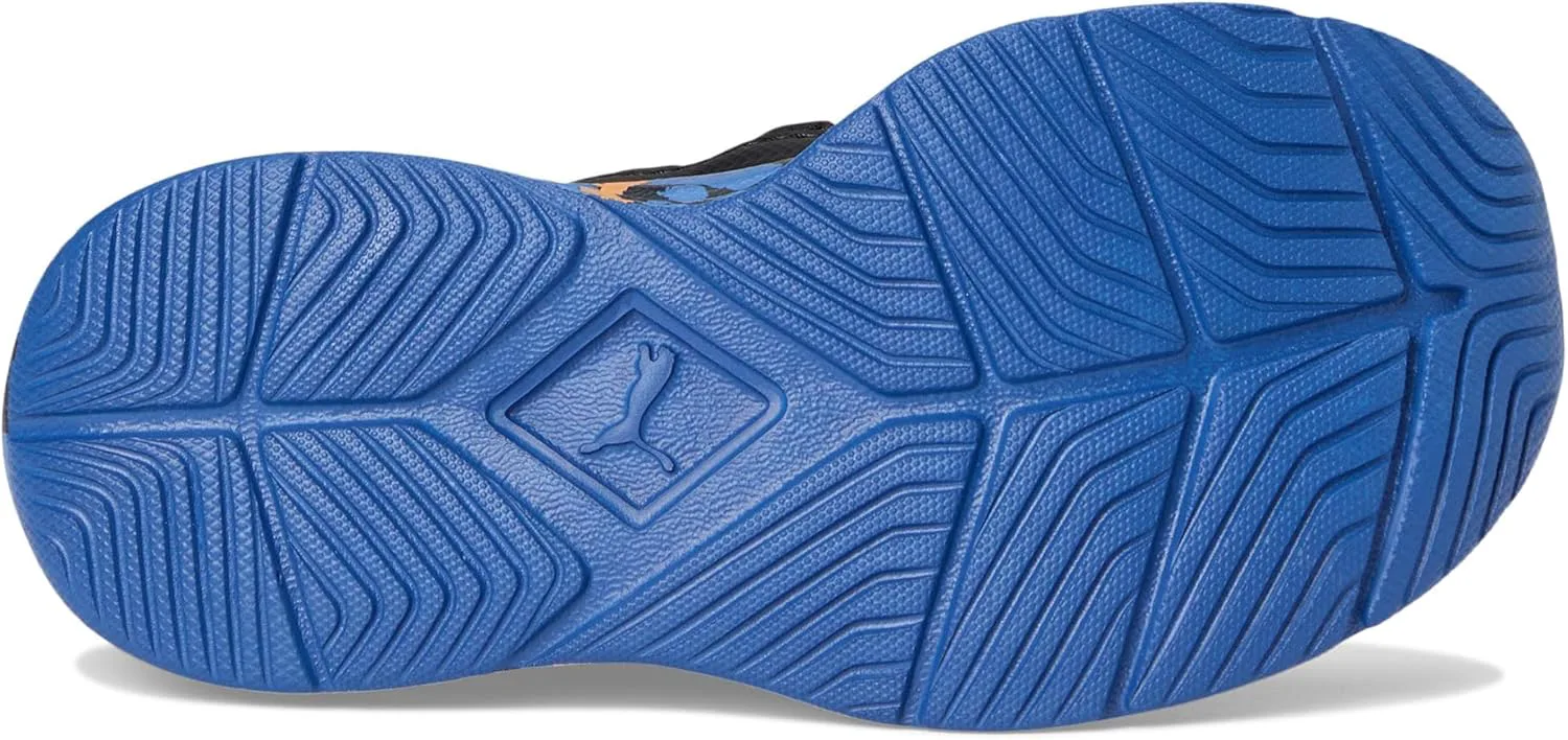 Детские кеды PUMA Toddler Boys One4all 2.0 Blizzard Slip On, повседневные - черные, оранжевый/черный — фото 3