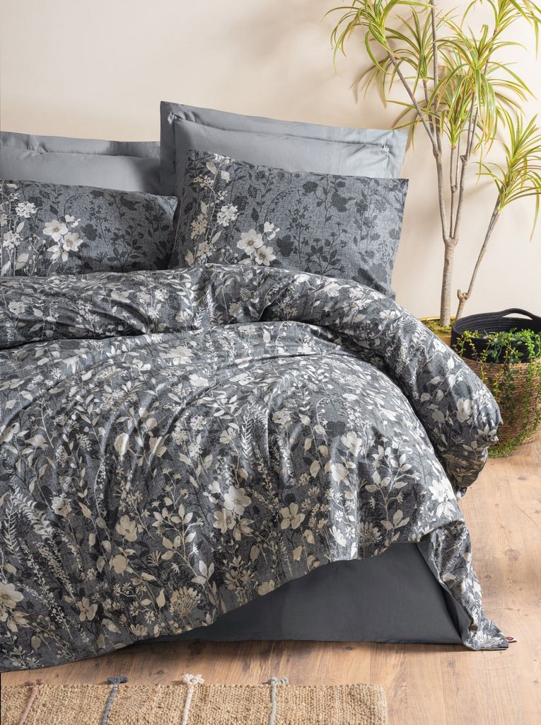 

L'Essentiel Linge de Maison, Comely - Антрацит, Комплект пододеяльников Ranforce King Size (FR), Антрацит, 100 % ХЛОПОК RANFORCE, 240 x 220 см