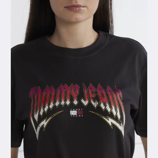 Стираная футболка свободного кроя tj rock Tommy Hilfiger, черный — фото 4