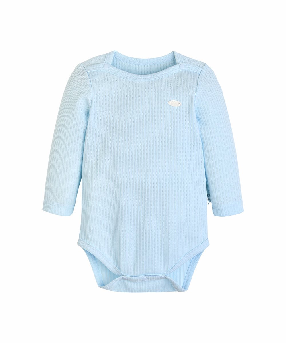 Боди с длинными рукавами и перфорацией Pison Eyelet Moimoln, blue