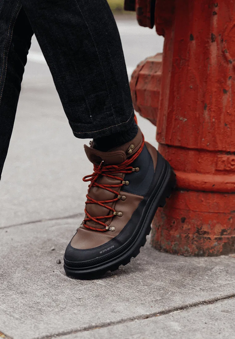 Ботинки женские водонепроницаемые Pallatrooper Hiker WP+, UNISEX Palladium, темно-коричневый — фото 2
