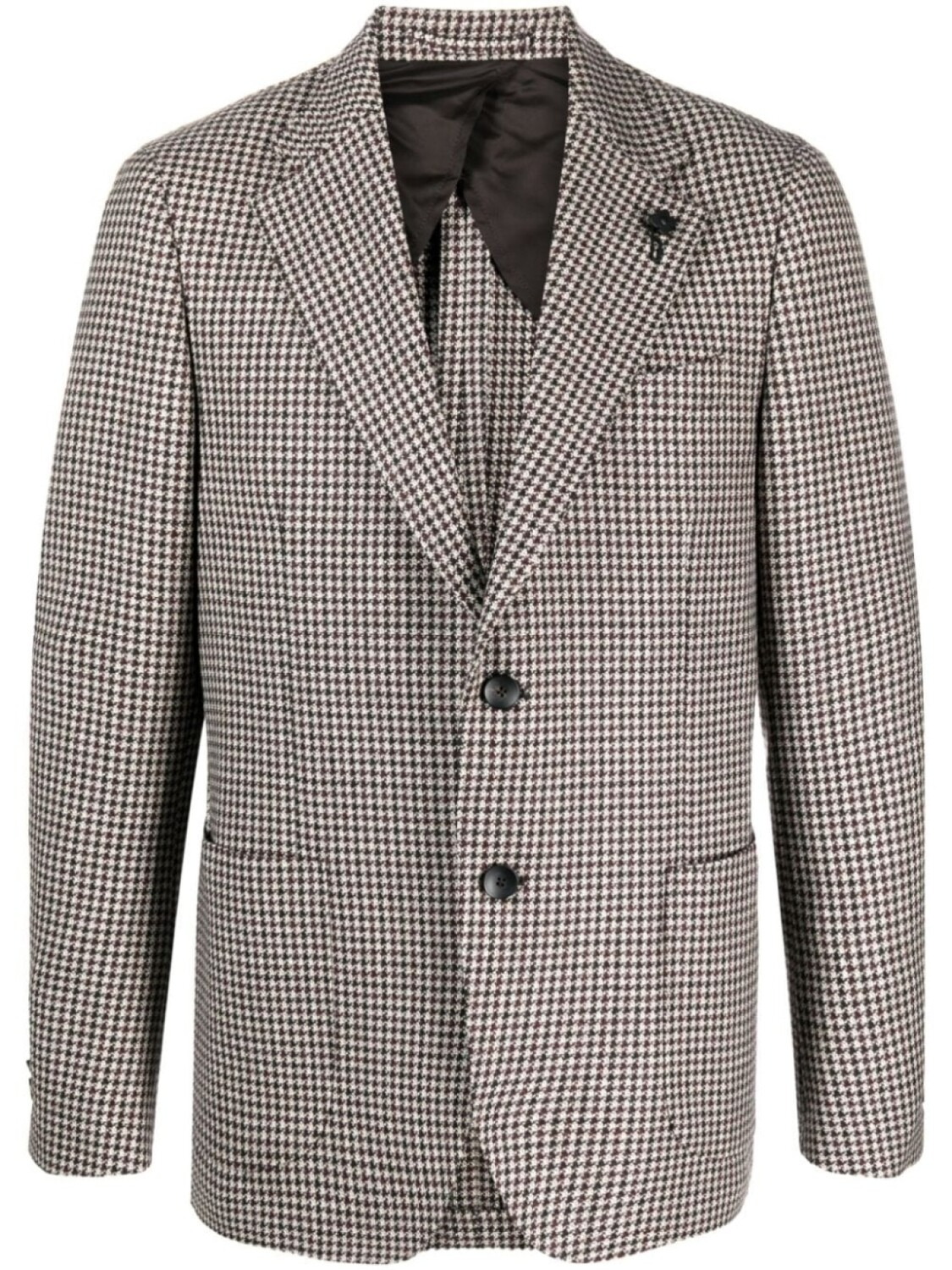 

Lardini шерстяной пиджак в ломаную клетку, серый