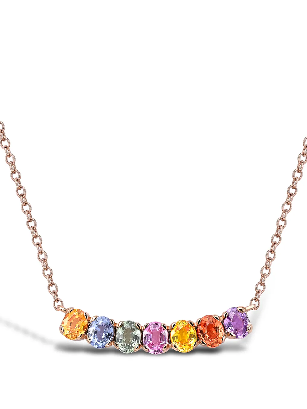 

Колье Rainbow Fancy из розового золота с сапфирами Pragnell, розовый
