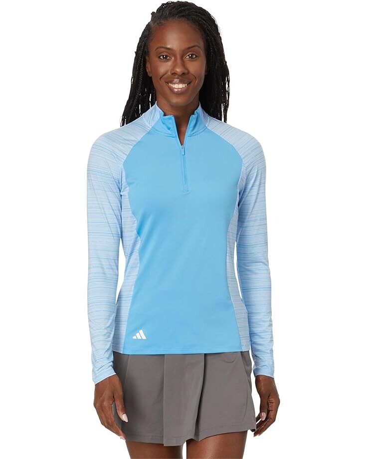 

Рубашка adidas Ultimate365 Mock Quarter Zip Golf Pullover, цвет Semi Blast Blue