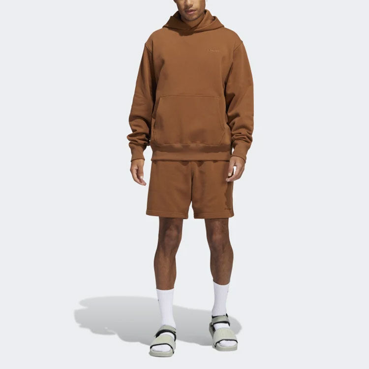 Худи adidas x Pharrell Basic Hoodie 'Brown', коричневый — фото 3
