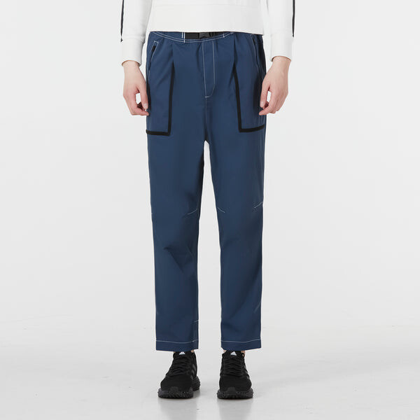 Спортивные штаны Men's adidas Solid Color Belt Woven Sports Pants/Trousers/Joggers Blue, мультиколор — фото 3