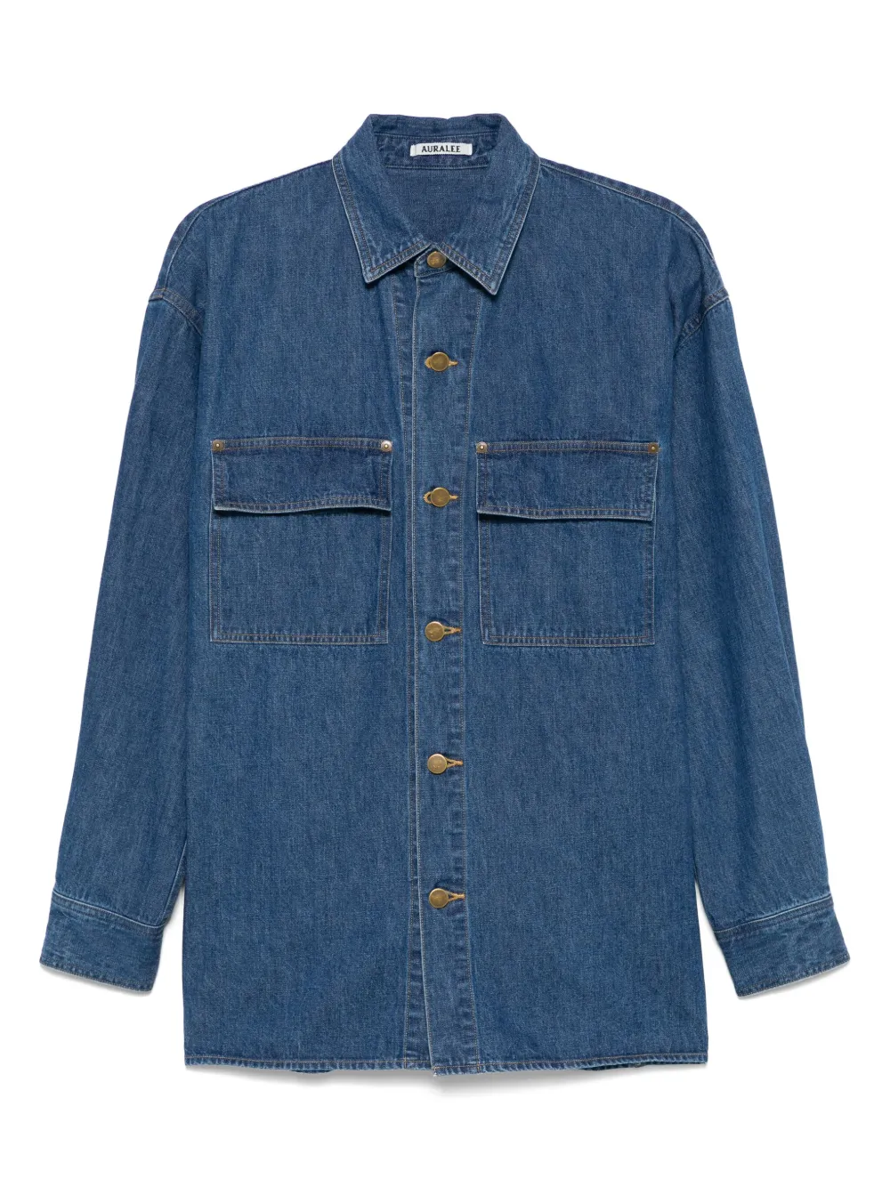 

Рубашка Selvedge Auralee, синий