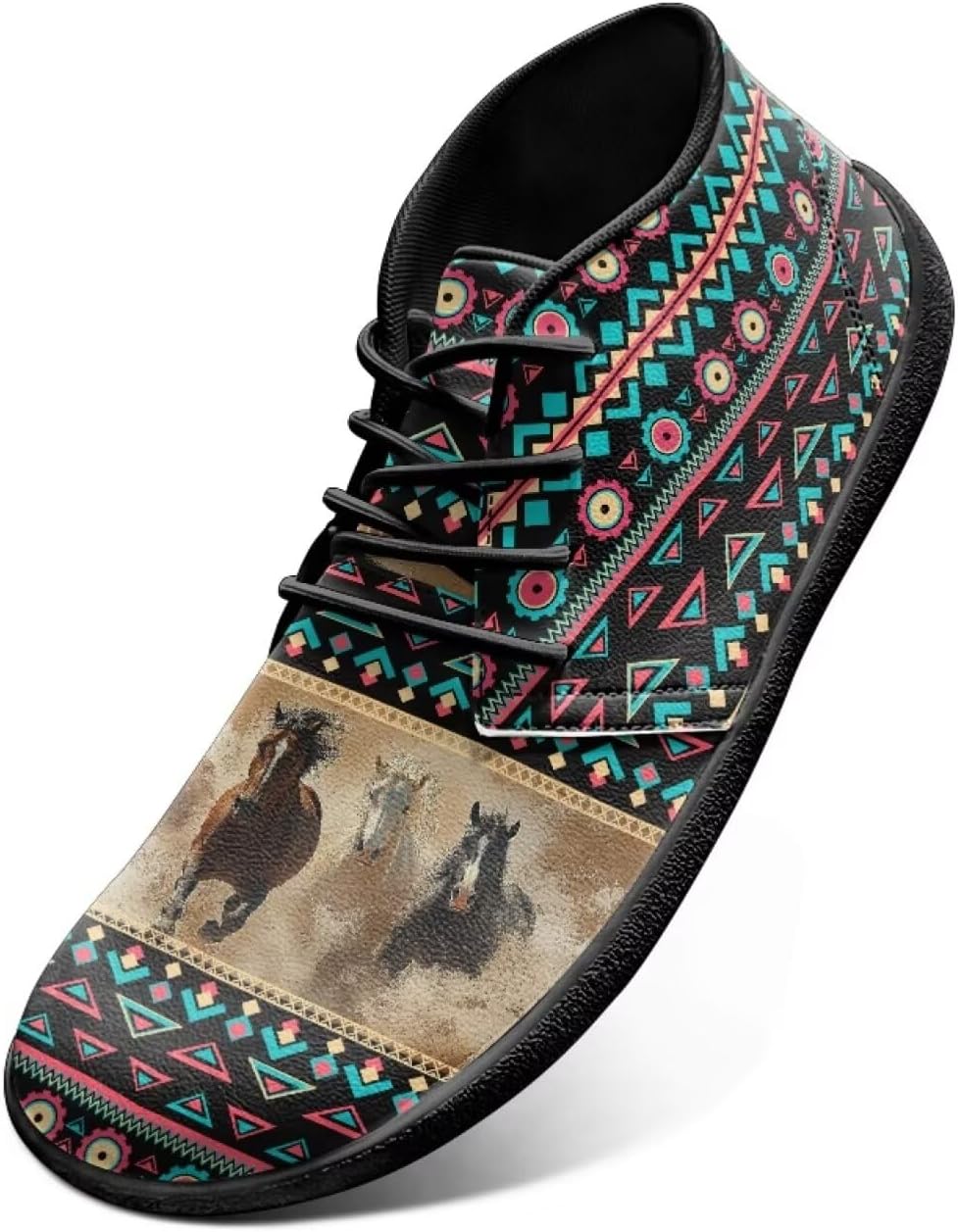 

Мужские кроссовки Aztec Road Running с нулевой прокладкой, широкие минималистичные тренировочные кроссовки, нарядные кроссовки для женщин, модный образ Chririnla, Horse Boho Tribal