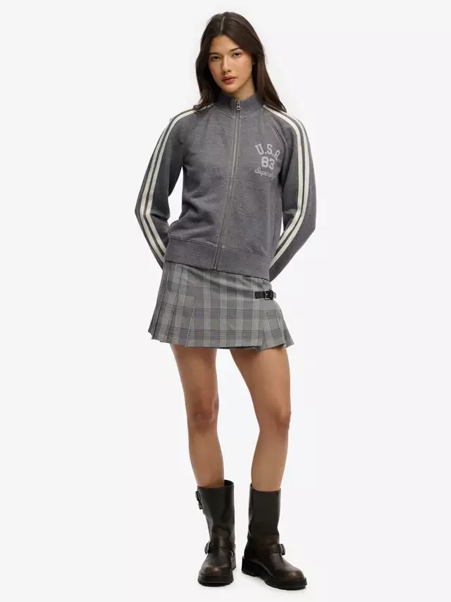 Спортивная куртка Athletic Essentials на молнии, цвет угольно-белый меланж Superdry — фото 3