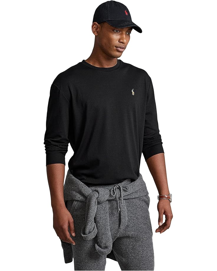 

Мужская футболка Polo Ralph Lauren Classic Fit Soft Touch с длинным рукавом, Polo Black, Черный, Мужская футболка Polo Ralph Lauren Classic Fit Soft Touch с длинным рукавом, Polo Black