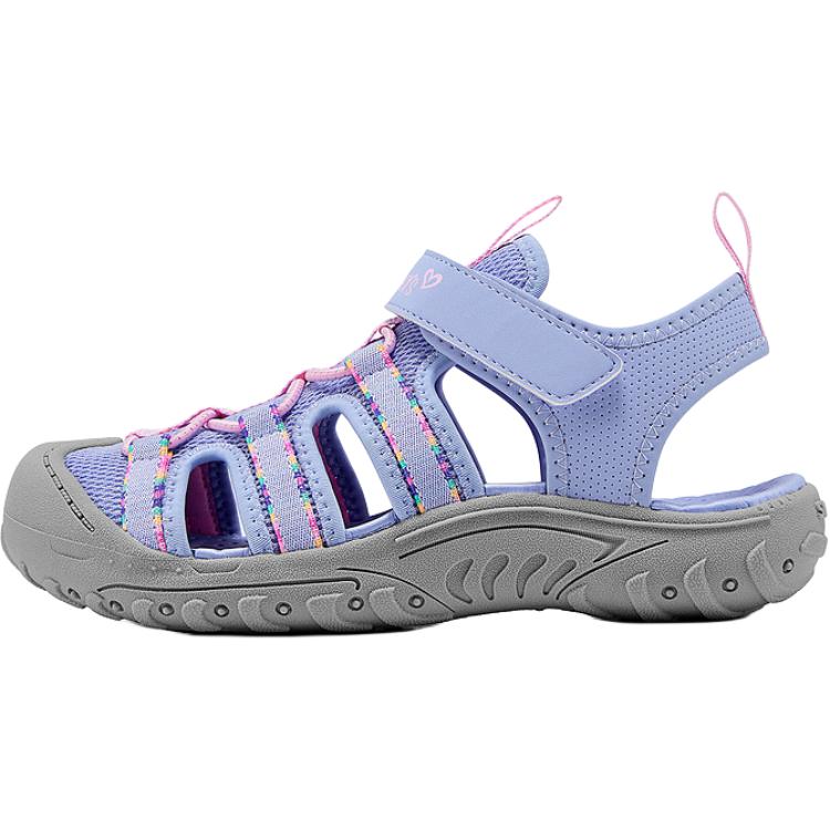 

Детские сандалии SKECHERS GIRLS с противоскользящим покрытием и износостойким низким верхом Skechers Kids, фиолетовый/розовый