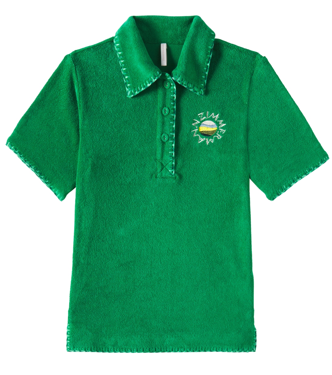 

Платье из хлопкового велюра Everley Zimmermann Kids, Emerald