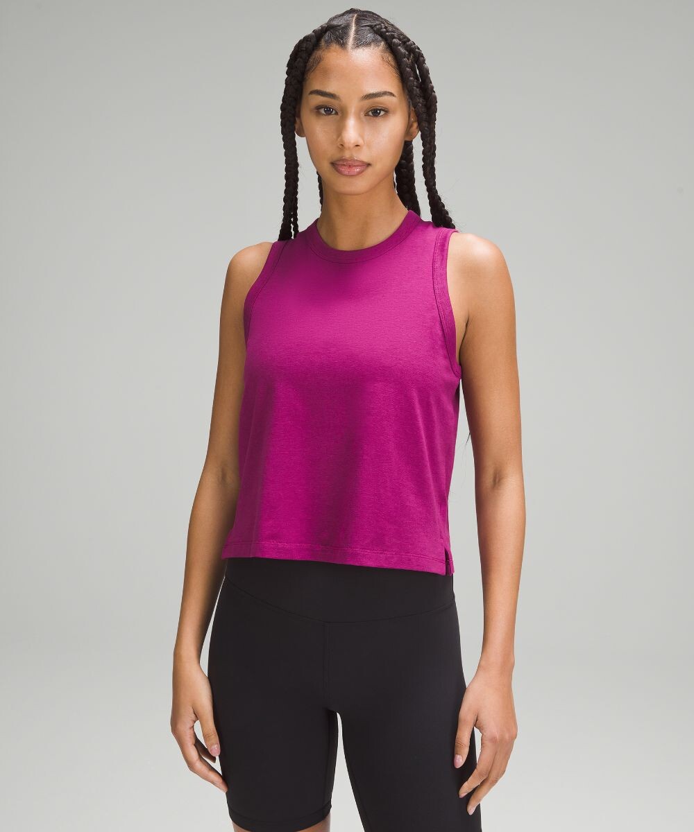 

Майка классического кроя из хлопковой смеси Lululemon, фиолетовый
