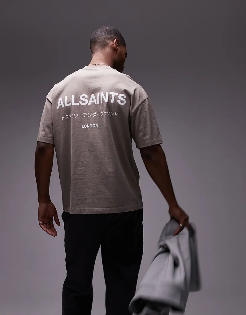 

Футболка оверсайз Underground коричневого цвета AllSaints
