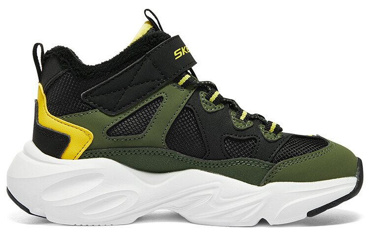 Кроссовки Skechers Kids Lifestyle Shoes GS Low-top Olive Black, черный — фото 2