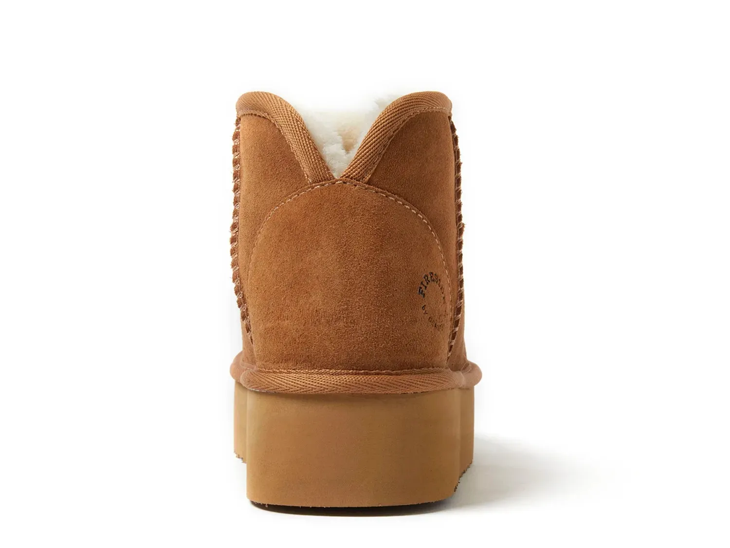 Тапочки Fireside by Dearfoams Kingston Platform Bootie Slipper — женские, каштановые — фото 2