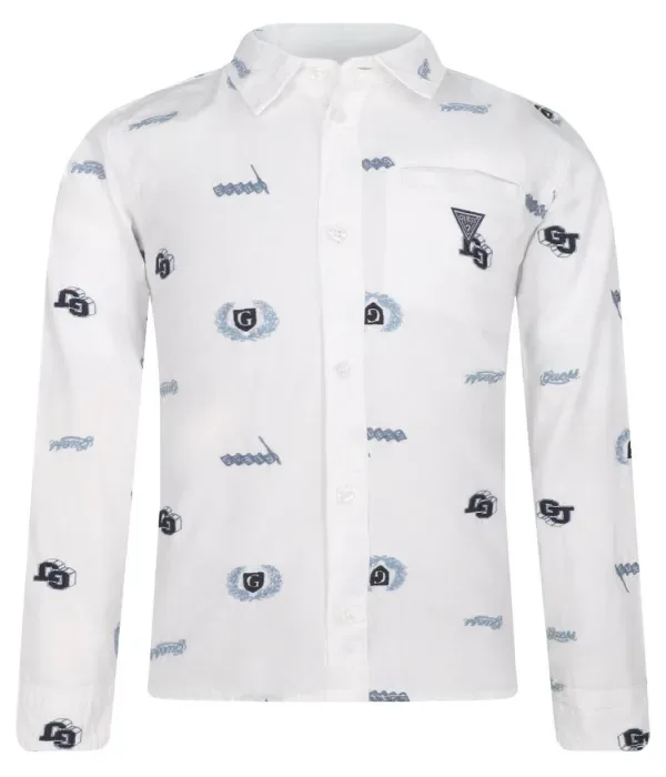 Рубашка ПОПЛИН regular fit Guess, белый