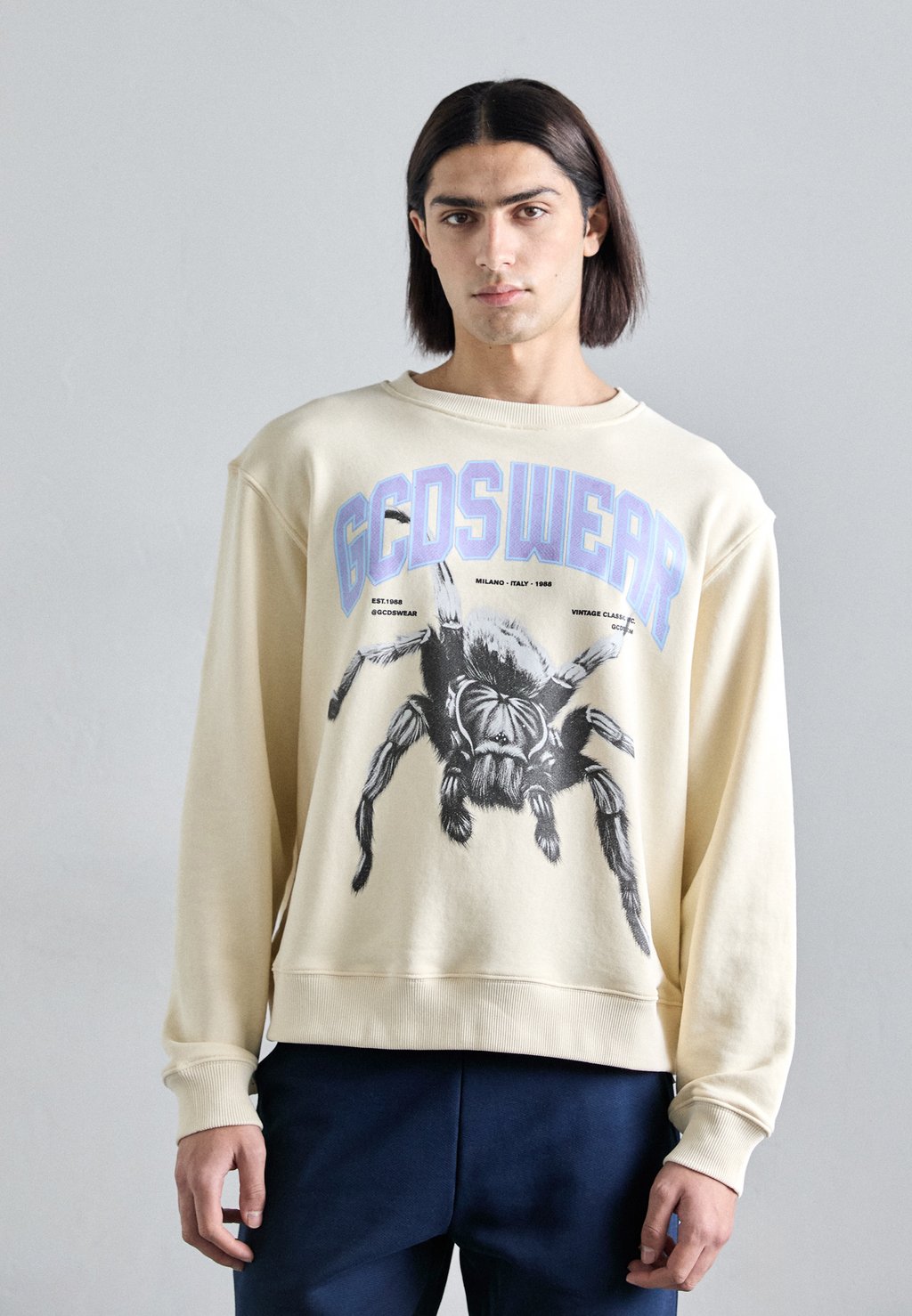 

Толстовка WEAR SPIDER CREWNECK GCDS, бежевый