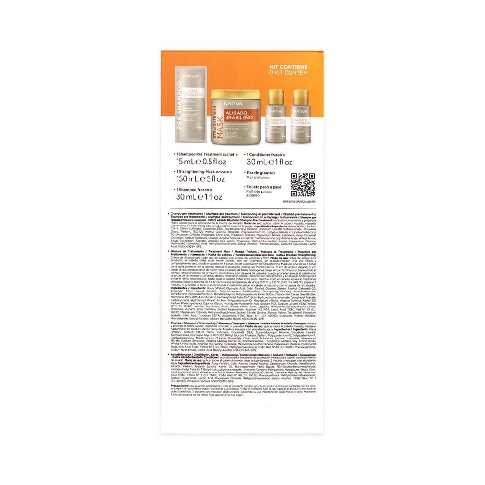 Набор для кератинового выпрямления волос Kativa Brazilian Straightening Kativa — фото 3