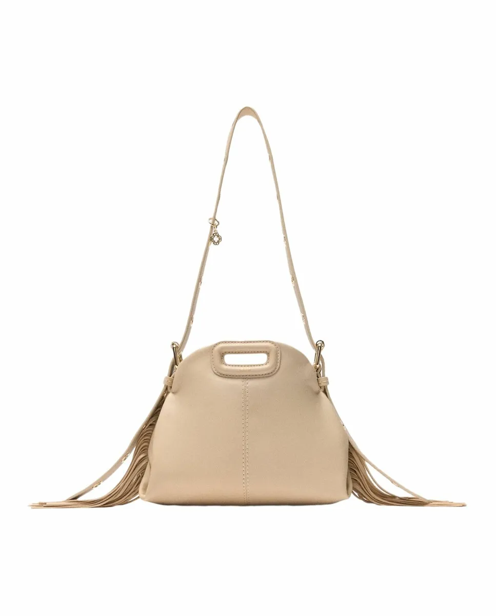 

Женская мини-сумка Miss M из гладкой кожи Maje, бежевый